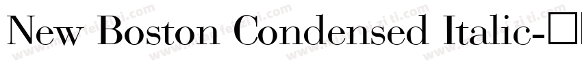 New Boston Condensed Italic字体转换